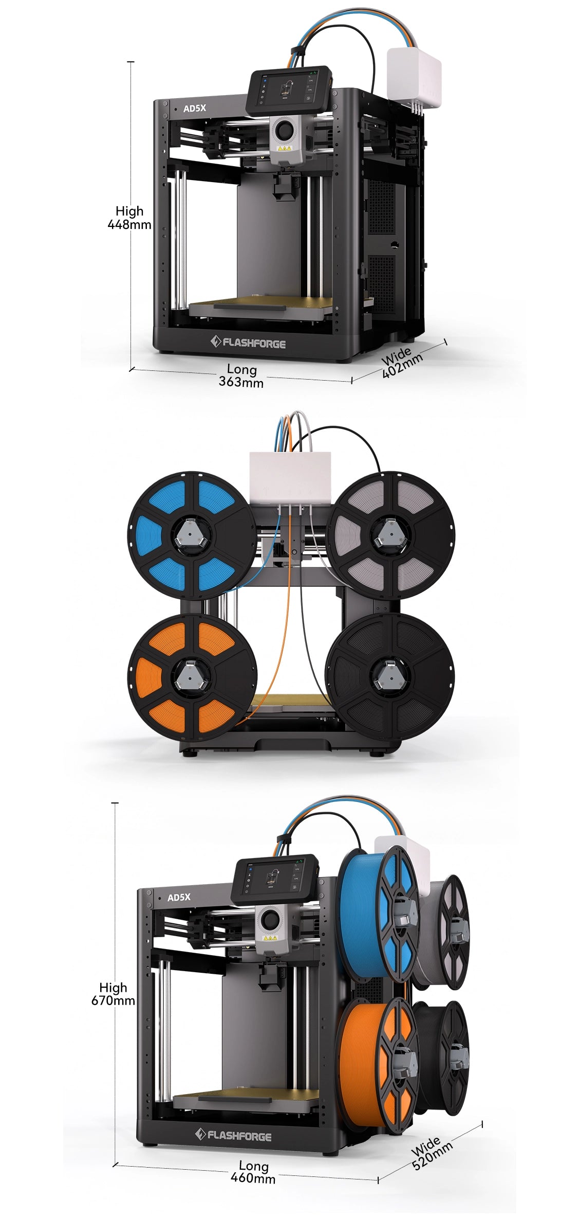 Flashforge AD5X Size