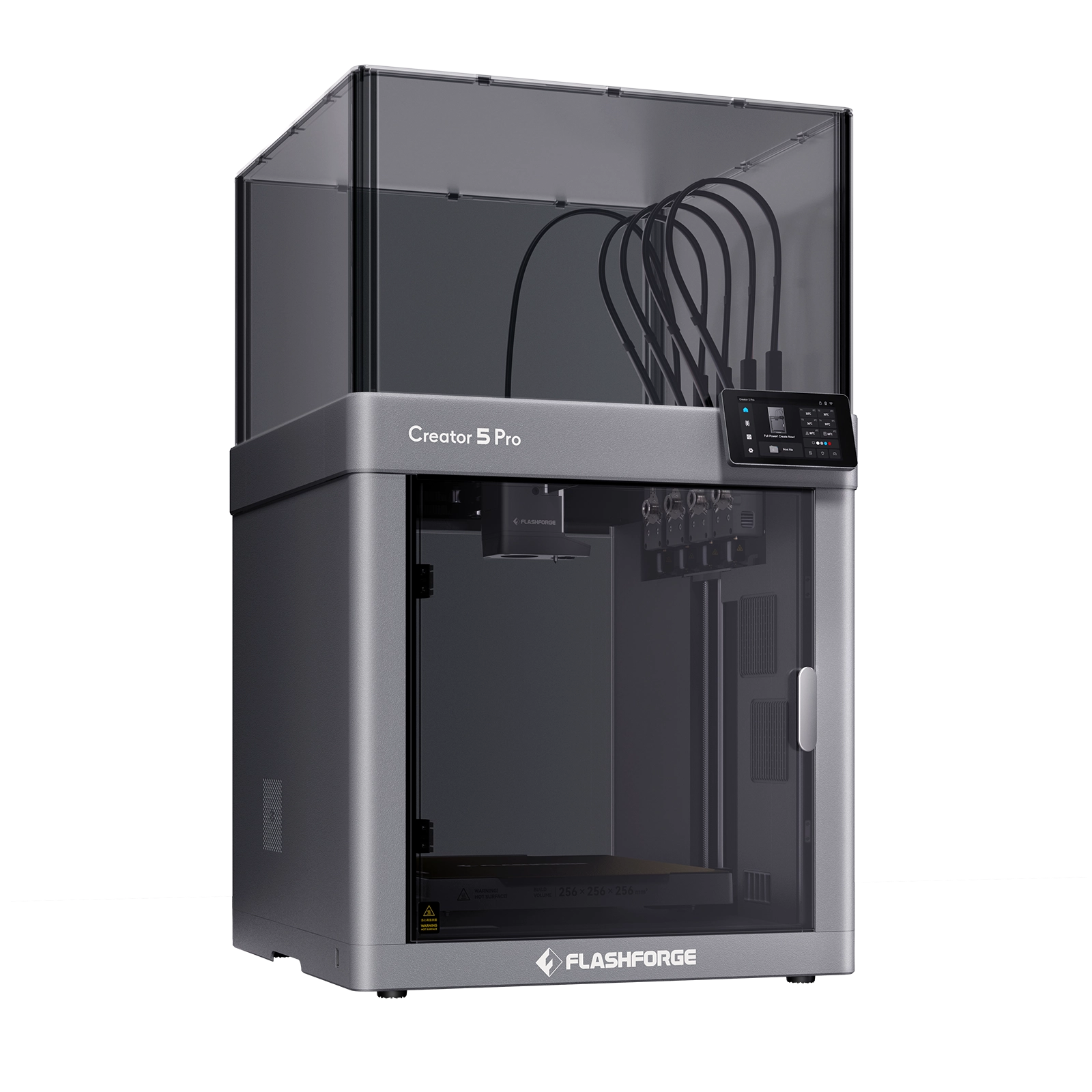 Flashforge Creator 5 Pro 4-Toolheads Enclosed Multi-Color 3D Printer | 500% Faster, Zero Purge Waste