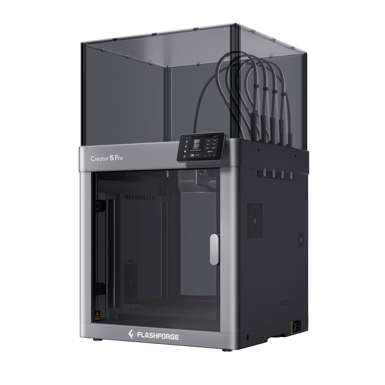 Flashforge Creator 5 Pro 4-Toolheads Enclosed Multi-Color 3D Printer | 500% Faster, Zero Purge Waste